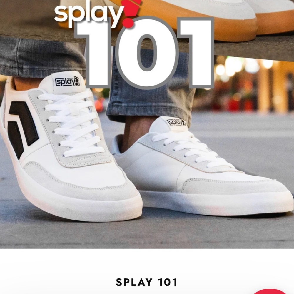 Splay 101 Cream and Black Barefoot Sneakers